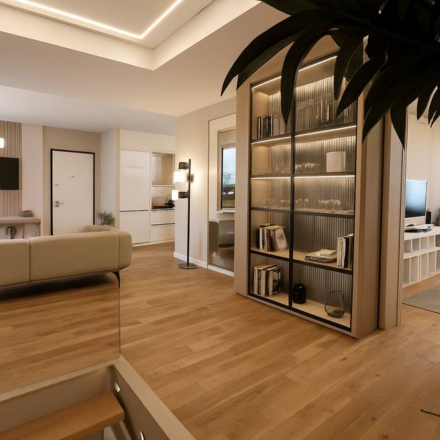 Render White Diamond: Le superfici chiare ampliano la percezione, mentre i dettagli più scuri raccolgono la composizione come una cornice. Il contrasto aiuta a leggere arredi, passaggi e punti luce anche quando l’ambiente cambia durante la giornata. È una soluzione concreta per dare ordine a spazi articolati senza rinunciare all’emozione. Il contrasto controllato aiuta a orientare lo sguardo e può diventare una guida concreta per palette, arredi e finiture. Ogni elemento contribuisce a definire l’identità della vista 9 del portfolio White Diamond.