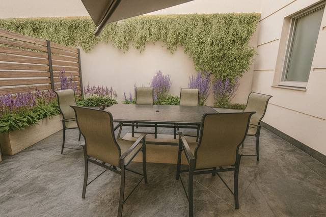 Render White Diamond: La continuità tra interno ed esterno trasforma la luce in un materiale architettonico da abitare. Le aperture, i pavimenti e la disposizione degli arredi sono pensati per accompagnare lo sguardo e rendere più naturale il passaggio verso la terrazza. La scelta migliora sia la percezione dello spazio sia la sua flessibilità quotidiana. La posizione degli arredi mantiene libero il passaggio principale e rende leggibile la stanza già dal primo sguardo. Ogni elemento contribuisce a definire l’identità della vista 10 del portfolio White Diamond.