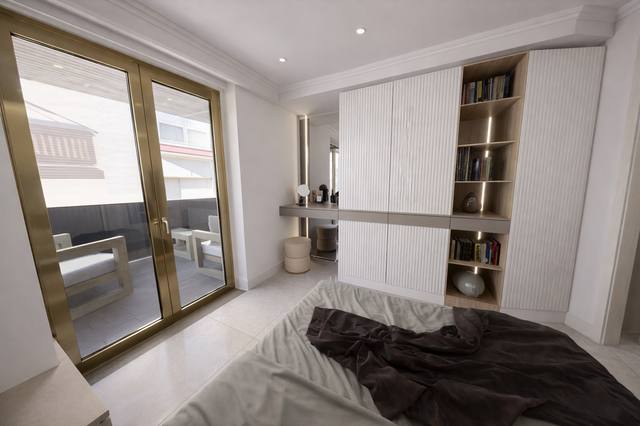 Render White Diamond: Un dialogo misurato tra materia, colore e proporzione costruisce un’atmosfera che invita a restare. Le superfici non sono soltanto decorative: riflettono, assorbono e guidano la luce nelle diverse ore del giorno. È un equilibrio utile quando si desidera un interno elegante ma non fragile o dipendente dalle mode. La luce è stata pensata per non creare riflessi fastidiosi, lasciando ogni superficie percepibile sia di giorno sia dopo il tramonto. Ogni elemento contribuisce a definire l’identità della vista 32 del portfolio White Diamond.
