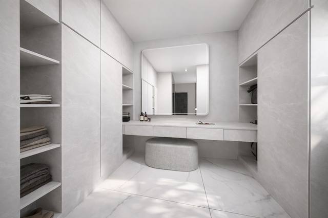 Render White Diamond: Un dialogo misurato tra materia, colore e proporzione costruisce un’atmosfera che invita a restare. Le superfici non sono soltanto decorative: riflettono, assorbono e guidano la luce nelle diverse ore del giorno. È un equilibrio utile quando si desidera un interno elegante ma non fragile o dipendente dalle mode. La luce è stata pensata per non creare riflessi fastidiosi, lasciando ogni superficie percepibile sia di giorno sia dopo il tramonto. Ogni elemento contribuisce a definire l’identità della vista 44 del portfolio White Diamond.