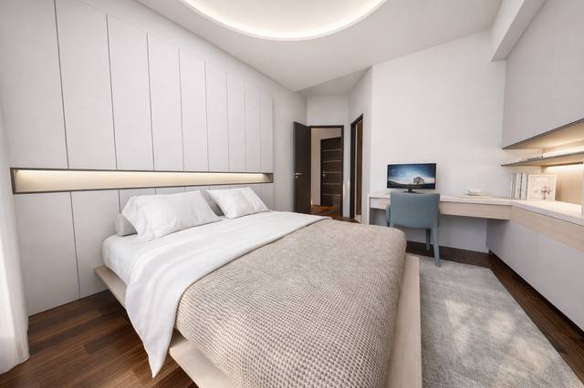 Render White Diamond: Un dialogo misurato tra materia, colore e proporzione costruisce un’atmosfera che invita a restare. Le superfici non sono soltanto decorative: riflettono, assorbono e guidano la luce nelle diverse ore del giorno. È un equilibrio utile quando si desidera un interno elegante ma non fragile o dipendente dalle mode. La luce è stata pensata per non creare riflessi fastidiosi, lasciando ogni superficie percepibile sia di giorno sia dopo il tramonto. Ogni elemento contribuisce a definire l’identità della vista 59 del portfolio White Diamond.