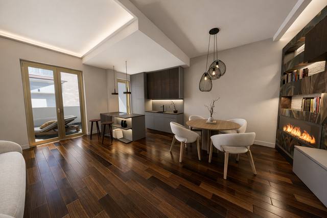 Render White Diamond: Un dialogo misurato tra materia, colore e proporzione costruisce un’atmosfera che invita a restare. Le superfici non sono soltanto decorative: riflettono, assorbono e guidano la luce nelle diverse ore del giorno. È un equilibrio utile quando si desidera un interno elegante ma non fragile o dipendente dalle mode. La luce è stata pensata per non creare riflessi fastidiosi, lasciando ogni superficie percepibile sia di giorno sia dopo il tramonto. Ogni elemento contribuisce a definire l’identità della vista 62 del portfolio White Diamond.