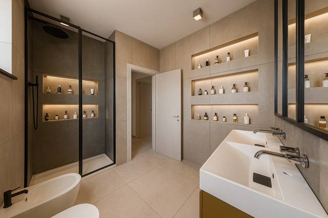 Render White Diamond: Le geometrie essenziali lasciano respirare il dettaglio, mentre le texture danno profondità allo sguardo. La composizione funziona perché ogni elemento ha un peso preciso e lascia liberi i percorsi quotidiani. Il risultato è uno spazio ordinato, più confortevole e semplice da mantenere. La soluzione è verificabile prima dei lavori attraverso campioni, planimetrie e render, riducendo correzioni costose in cantiere. Ogni elemento contribuisce a definire l’identità della vista 114 del portfolio White Diamond.