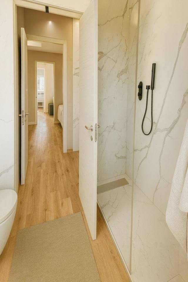Render White Diamond: Un dialogo misurato tra materia, colore e proporzione costruisce un’atmosfera che invita a restare. Le superfici non sono soltanto decorative: riflettono, assorbono e guidano la luce nelle diverse ore del giorno. È un equilibrio utile quando si desidera un interno elegante ma non fragile o dipendente dalle mode. La luce è stata pensata per non creare riflessi fastidiosi, lasciando ogni superficie percepibile sia di giorno sia dopo il tramonto. Ogni elemento contribuisce a definire l’identità della vista 128 del portfolio White Diamond.