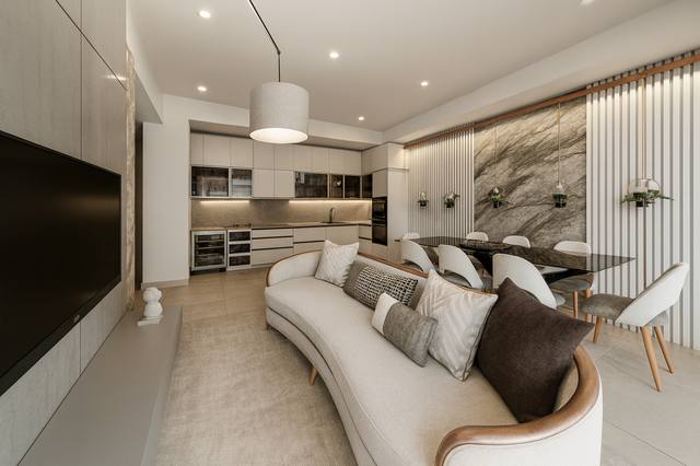 Render White Diamond: Un dialogo misurato tra materia, colore e proporzione costruisce un’atmosfera che invita a restare. Le superfici non sono soltanto decorative: riflettono, assorbono e guidano la luce nelle diverse ore del giorno. È un equilibrio utile quando si desidera un interno elegante ma non fragile o dipendente dalle mode. La luce è stata pensata per non creare riflessi fastidiosi, lasciando ogni superficie percepibile sia di giorno sia dopo il tramonto. Ogni elemento contribuisce a definire l’identità della vista 161 del portfolio White Diamond.